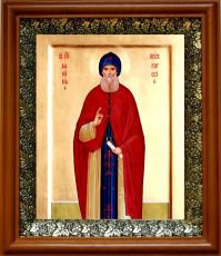 Икона Даниил Шужгорский в киоте с басмой Виноградная Лоза (UV-печать)(30296)