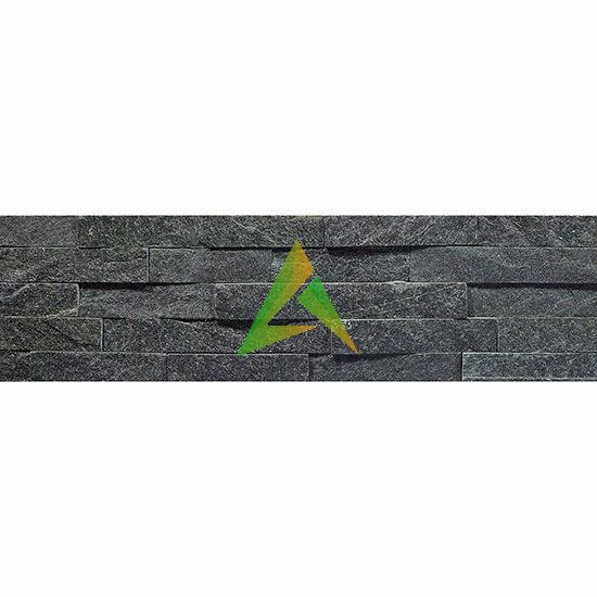 Панель из натурального камня Кварцит черный