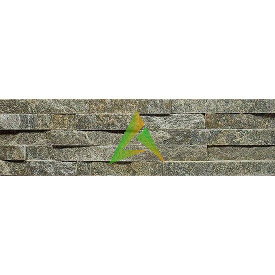 Панель из натурального камня Кварцит зеленый 600*150 мм