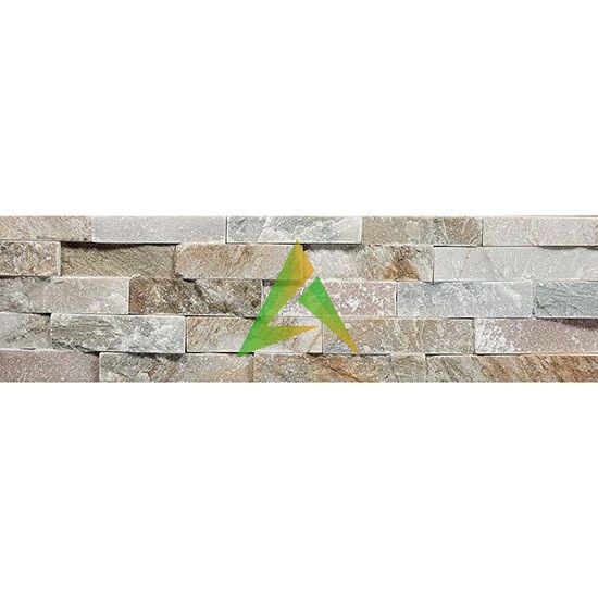 Панель из натурального камня Сланец бежевый 600*150 мм