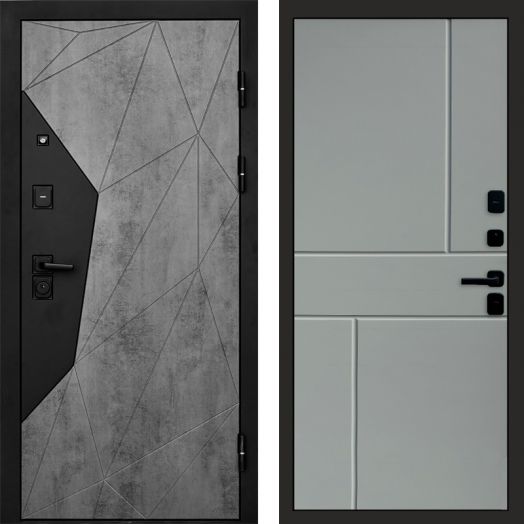 Входная дверь Termo-door Авангард Бетон - Горизонт Грей софт