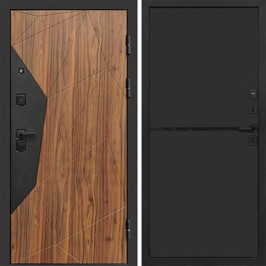 Входная дверь Termo-door Авангард Дуб каньон - Нео Black