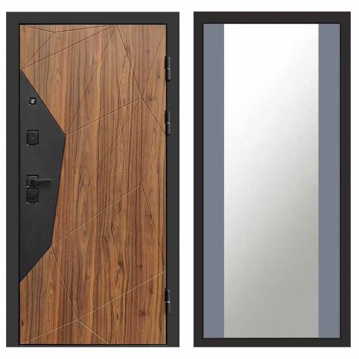 Входная дверь Termo-door Авангард Дуб каньон - Зеркало Грей софт