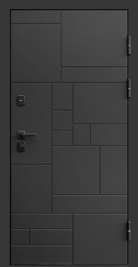 Входная дверь Termo-door Квадро Black - Классика Белое дерево