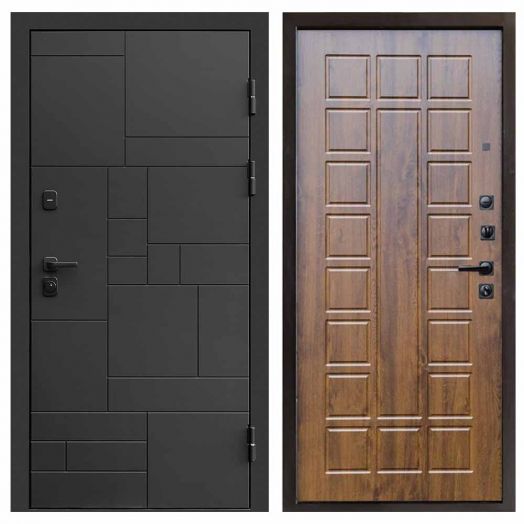 Входная дверь Termo-door Квадро Black - Престиж Дуб