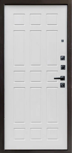 Входная дверь Termo-door Квадро Black - Спарта Белое дерево