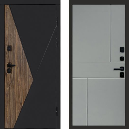 Входная дверь Termo-door Матрикс Дуб - Горизонт Грей софт