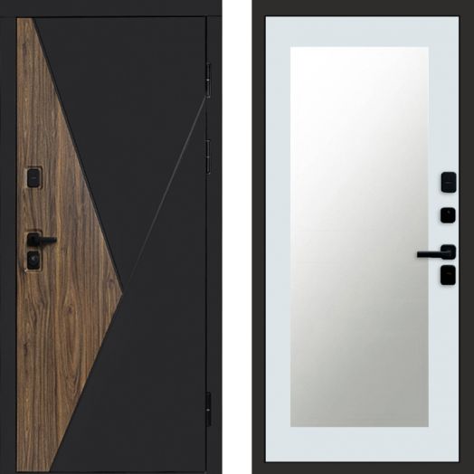 Входная дверь Termo-door Матрикс Дуб - Зеркало триумф Белый софт