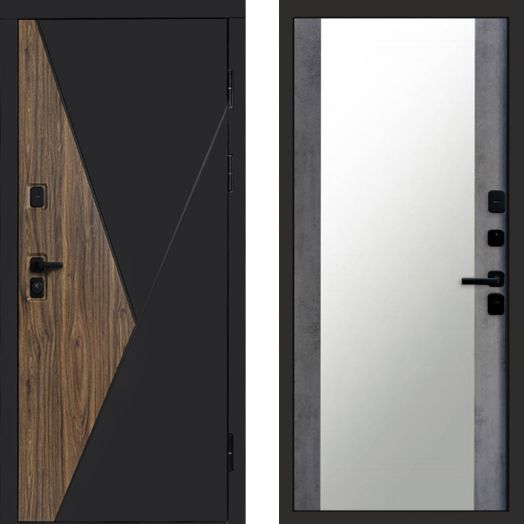 Входная дверь Termo-door Матрикс Дуб - Зеркало Бетон темный