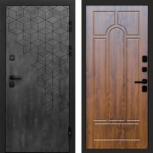 Входная дверь Termo-door Спейс Бетон патина - Арка Дуб