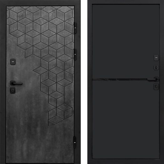 Входная дверь Termo-door Спейс Бетон патина - Нео Black