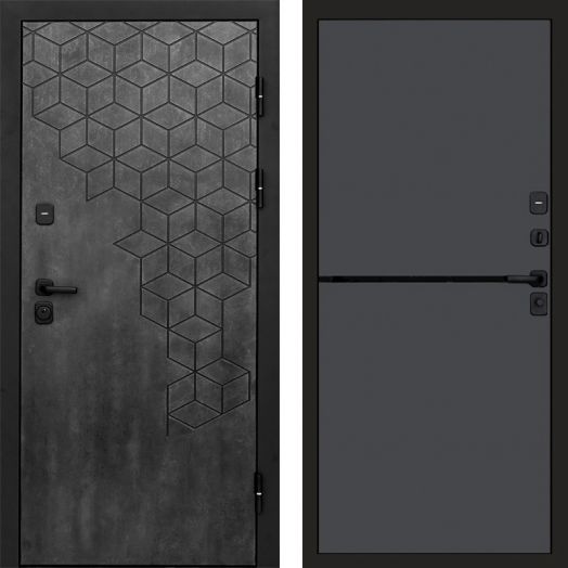 Входная дверь Termo-door Спейс Бетон патина - Нео Графит