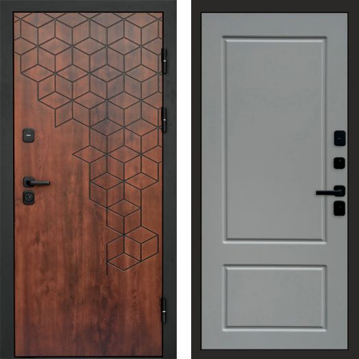 Входная дверь Termo-door Спейс Дуб патина - Марсель Грей софт