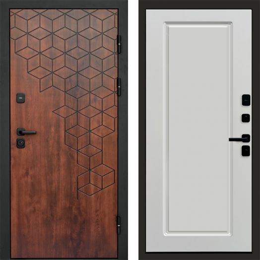 Входная дверь Termo-door Спейс Дуб патина - Гранд Белый софт