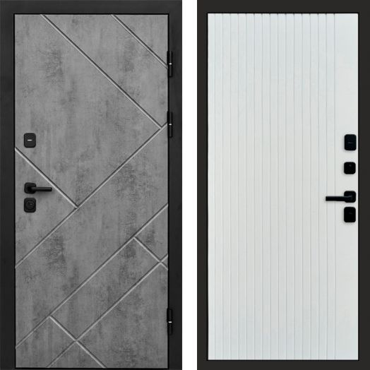 Входная дверь Termo-door Стоун Бетон - FLAT Белый софт