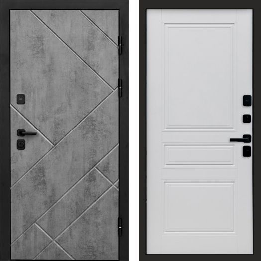 Входная дверь Termo-door Стоун Бетон - Классик Белый софт