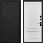 Входная дверь Termo-door Стоун Black - Марсель Белый софт