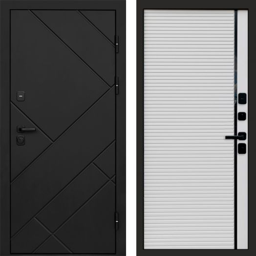 Входная дверь Termo-door Стоун Black - Porte white