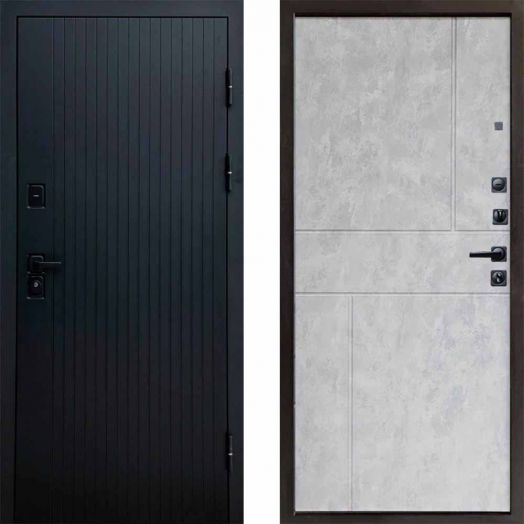 Входная дверь Termo-door Твист Black style - Горизонт Бетон светлый