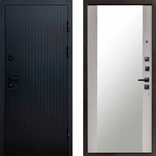 Входная дверь Termo-door Твист Black style - Зеркало Лиственница