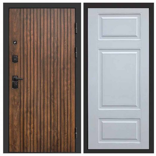 Входная дверь Termo-door Твист Дуб style - Лион Белый софт