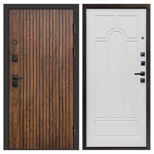 Входная дверь Termo-door Твист Дуб style - Арка Белое дерево