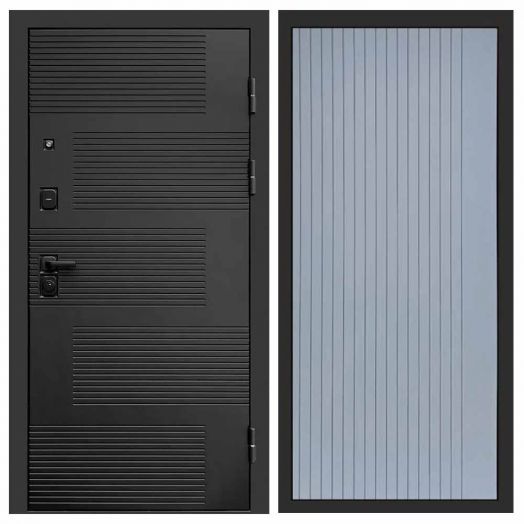 Входная дверь Termo-door Фаворит Black - FLAT Грей софт