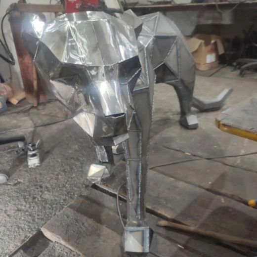 Полигональная фигура из металла Пантера своими руками