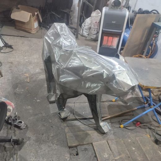 Полигональная фигура из металла Пантера