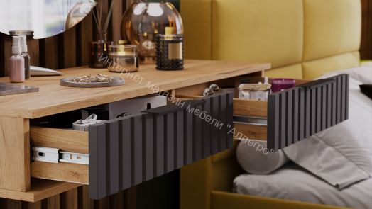 Стол туалетный Хилтон - 402.007.000 Дуб Крафт золотой, Графит матовый