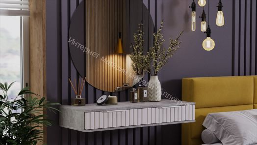 Стол туалетный Хилтон - 402.007.000 Ателье светлый, Белый матовый