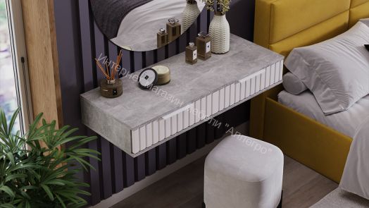 Стол туалетный Хилтон - 402.007.000 Ателье светлый, Белый матовый