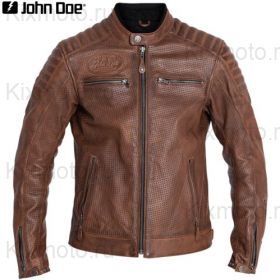 Мотокуртка John Doe Storm, коричневая с перфорацией