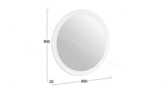 Зеркало навесное «Тиффани» Исп.2.2 - 307.000.000 Белый софт