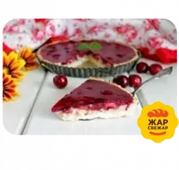 Пирог вишневый с творогом