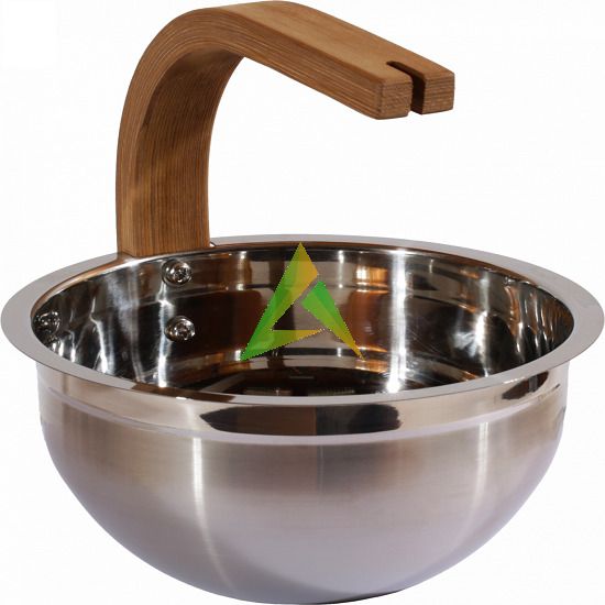 SAWO Ведро стальное 3л., ручка изогнутая кедр, 343-MD