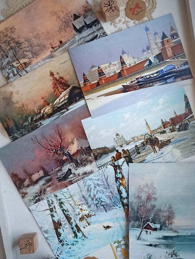 Набор открыток Русская Зима 7 шт