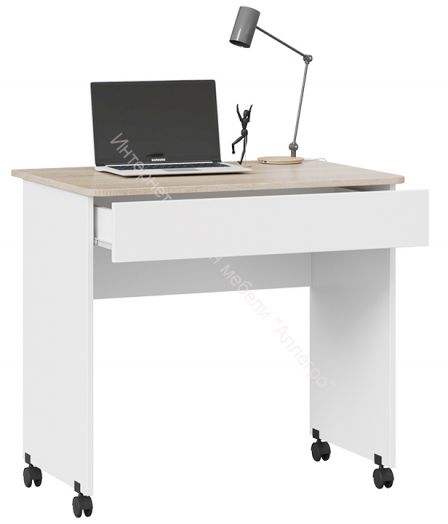 Стол компьютерный «Diamond» тип 2 Дуб Сонома, Белый