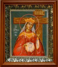 Икона Елена, царица в киоте с басмой Виноградная Лоза (UV-печать)(30371)