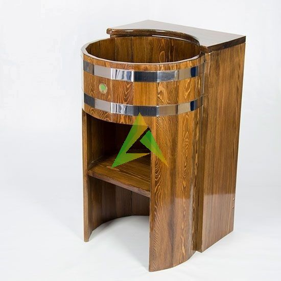 Умывальник из лиственницы Прямой для бани Мореный