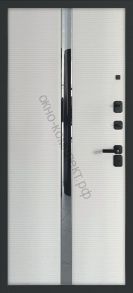 Стальная дверь Страж 3К LEGIA РЖ Черный карбон (ФЛС 594 стекло с фацетом)