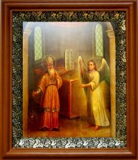 Икона Захария, пророк в киоте с басмой Виноградная Лоза (UV-печать)(30397)