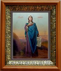 Икона Зинаида Тарсийская в киоте с басмой Виноградная Лоза (UV-печать)(33076)