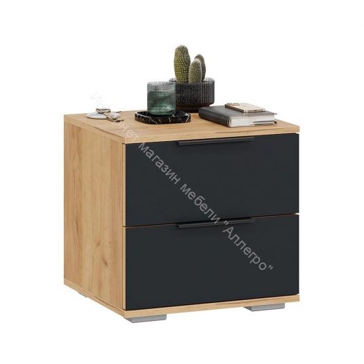 Тумба прикроватная «Джоли» - 405.002.000 Дуб Крафт золотой, Графит матовый