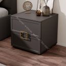 Тумба прикроватная «Стелла» - 402.03 Серый вулкан, Фон серый