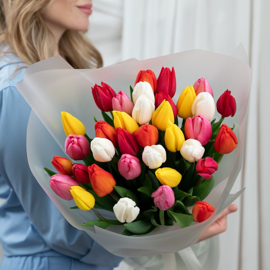 Микс из тюльпанов 35 штук