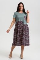 Платье женское 9258 [олива цветы]