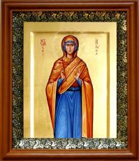 Икона Ирина Египетская в киоте с басмой Виноградная Лоза (UV-печать)(30488)
