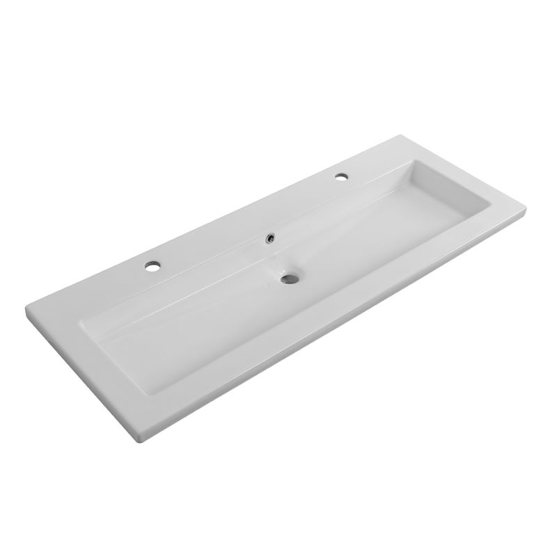 Керамическая раковина с одной чашей и двумя отверстиями под смеситель CEZARES CZR-8070-120-1-2