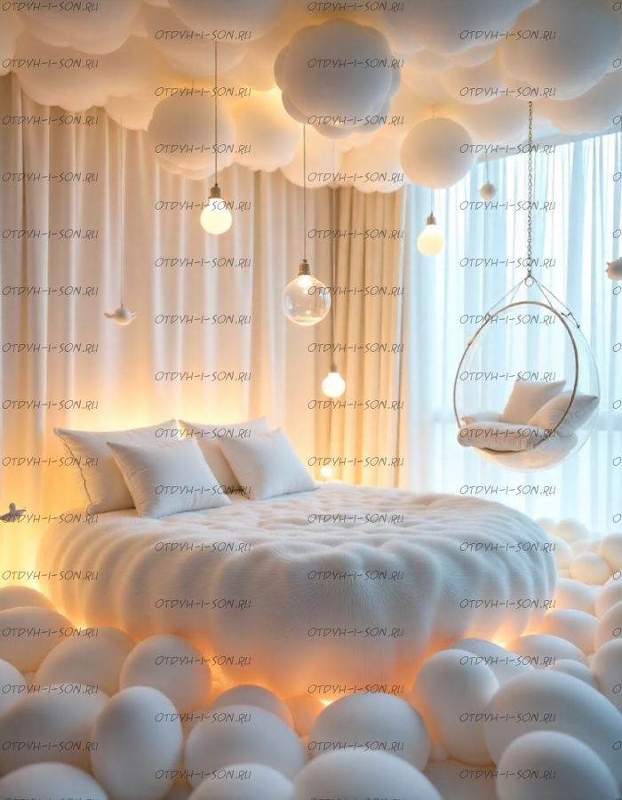 Кровать круглая Berta-29 парящая